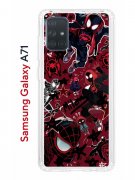 Чехол-накладка Samsung Galaxy A71 Kruche Print Майлз Человек-паук