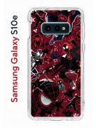 Чехол-накладка Samsung Galaxy S10e Kruche Print Майлз Человек-паук