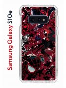 Чехол-накладка Samsung Galaxy S10e Kruche Print Майлз Человек-паук