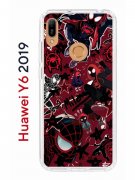 Чехол-накладка Huawei Y6 2019 Kruche Print Майлз Человек-паук