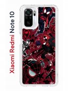 Чехол-накладка Xiaomi Redmi Note 10/Redmi Note 10S Kruche Print Майлз Человек-паук