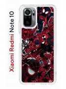 Чехол-накладка Xiaomi Redmi Note 10/Redmi Note 10S Kruche Print Майлз Человек-паук