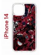 Чехол-накладка iPhone 14 Kruche Print Майлз Человек-паук