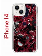 Чехол-накладка iPhone 14 Kruche Print Майлз Человек-паук