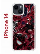 Чехол-накладка iPhone 14 Kruche Print Майлз Человек-паук