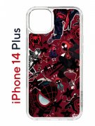 Чехол-накладка iPhone 14 Plus Kruche Print Майлз Человек-паук