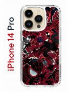 Чехол-накладка iPhone 14 Pro Kruche Print Майлз Человек-паук