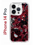 Чехол-накладка iPhone 14 Pro Kruche Print Майлз Человек-паук