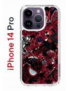 Чехол-накладка iPhone 14 Pro Kruche Print Майлз Человек-паук