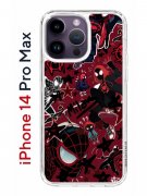 Чехол-накладка iPhone 14 Pro Max Kruche Print Майлз Человек-паук