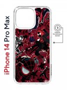 Чехол-накладка iPhone 14 Pro Max Kruche Magnet Print Майлз Человек-паук