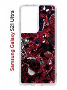 Чехол-накладка Samsung Galaxy S21 Ultra (594675) Kruche PRINT Майлз Человек-паук