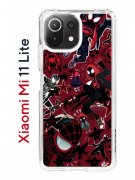 Чехол-накладка Xiaomi Mi 11 Lite/Mi 11 Lite 5G Kruche Print Майлз Человек-паук