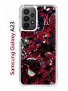 Чехол-накладка Samsung Galaxy A23 Kruche Print Майлз Человек-паук