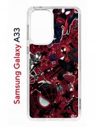 Чехол-накладка Samsung Galaxy A33 Kruche Print Майлз Человек-паук