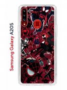 Чехол-накладка Samsung Galaxy A20S Kruche Print Майлз Человек-паук