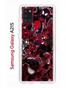 Чехол-накладка Samsung Galaxy A21S Kruche Print Майлз Человек-паук
