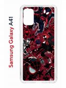 Чехол-накладка Samsung Galaxy A41 Kruche Print Майлз Человек-паук