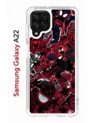 Чехол-накладка Samsung Galaxy A22 4G/M22/M32 Kruche Print Майлз Человек-паук