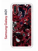 Чехол-накладка Samsung Galaxy A01/A015 Kruche Print Майлз Человек-паук