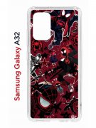 Чехол-накладка Samsung Galaxy A32 4G Kruche Print Майлз Человек-паук