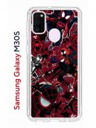 Чехол-накладка Samsung Galaxy M30S/M21 Kruche Print Майлз Человек-паук