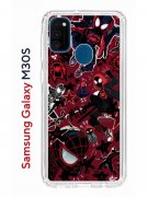 Чехол-накладка Samsung Galaxy M30S/M21 Kruche Print Майлз Человек-паук