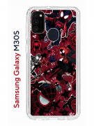 Чехол-накладка Samsung Galaxy M30S/M21 Kruche Print Майлз Человек-паук