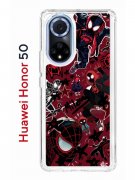 Чехол-накладка Huawei Honor 50 Kruche Print Майлз Человек-паук