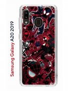 Чехол-накладка Samsung Galaxy A20 2019 Kruche Print Майлз Человек-паук