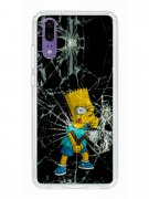 Чехол-накладка Huawei P20 (583848) Kruche PRINT Барт Симпсон