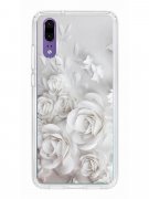 Чехол-накладка Huawei P20 (583848) Kruche PRINT White roses