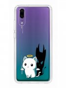 Чехол-накладка Huawei P20 (583848) Kruche PRINT Angel Demon