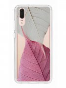 Чехол-накладка Huawei P20 (583848) Kruche PRINT Pink and white