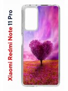 Чехол-накладка Xiaomi Redmi Note 11 Pro (637293) Kruche PRINT Pink heart