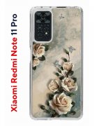 Чехол-накладка Xiaomi Redmi Note 11 Pro Kruche Print Белые розы