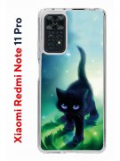 Чехол-накладка Xiaomi Redmi Note 11 Pro (637293) Kruche PRINT Черный кот