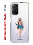 Чехол-накладка Xiaomi Redmi Note 11 Pro (637293) Kruche PRINT Fashion Girl