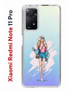 Чехол-накладка Xiaomi Redmi Note 11 Pro (637293) Kruche PRINT Fashion Girl