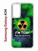 Чехол-накладка Samsung Galaxy A34 5G (637294) Kruche PRINT Toxic