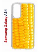 Чехол-накладка Samsung Galaxy A34 5G (637294) Kruche PRINT Кукуруза