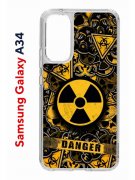 Чехол-накладка Samsung Galaxy A34 5G (637294) Kruche PRINT Danger