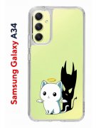 Чехол-накладка Samsung Galaxy A34 5G (637294) Kruche PRINT Angel Demon