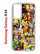 Чехол-накладка Samsung Galaxy A34 5G (637294) Kruche PRINT Симпсоны