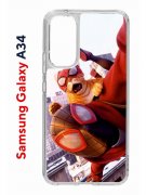 Чехол-накладка Samsung Galaxy A34 5G (637294) Kruche PRINT Человек паук