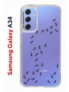 Чехол-накладка Samsung Galaxy A34 5G (637294) Kruche PRINT Муравьи