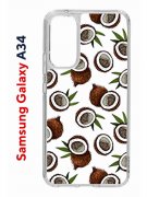 Чехол-накладка Samsung Galaxy A34 5G (637294) Kruche PRINT Кокосы