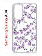 Чехол-накладка Samsung Galaxy A34 5G (637294) Kruche PRINT Сакура