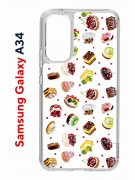 Чехол-накладка Samsung Galaxy A34 5G (637294) Kruche PRINT Cake