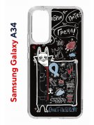Чехол-накладка Samsung Galaxy A34 5G (637294) Kruche PRINT Кот Питер